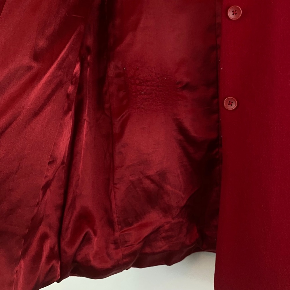 Gap Wool Blend Red Button Down Coat - image 7